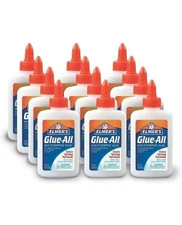 Elmer's Glue-All Multi-Purpose White Liquid Glue, 4oz ea bottle, 12 pack.