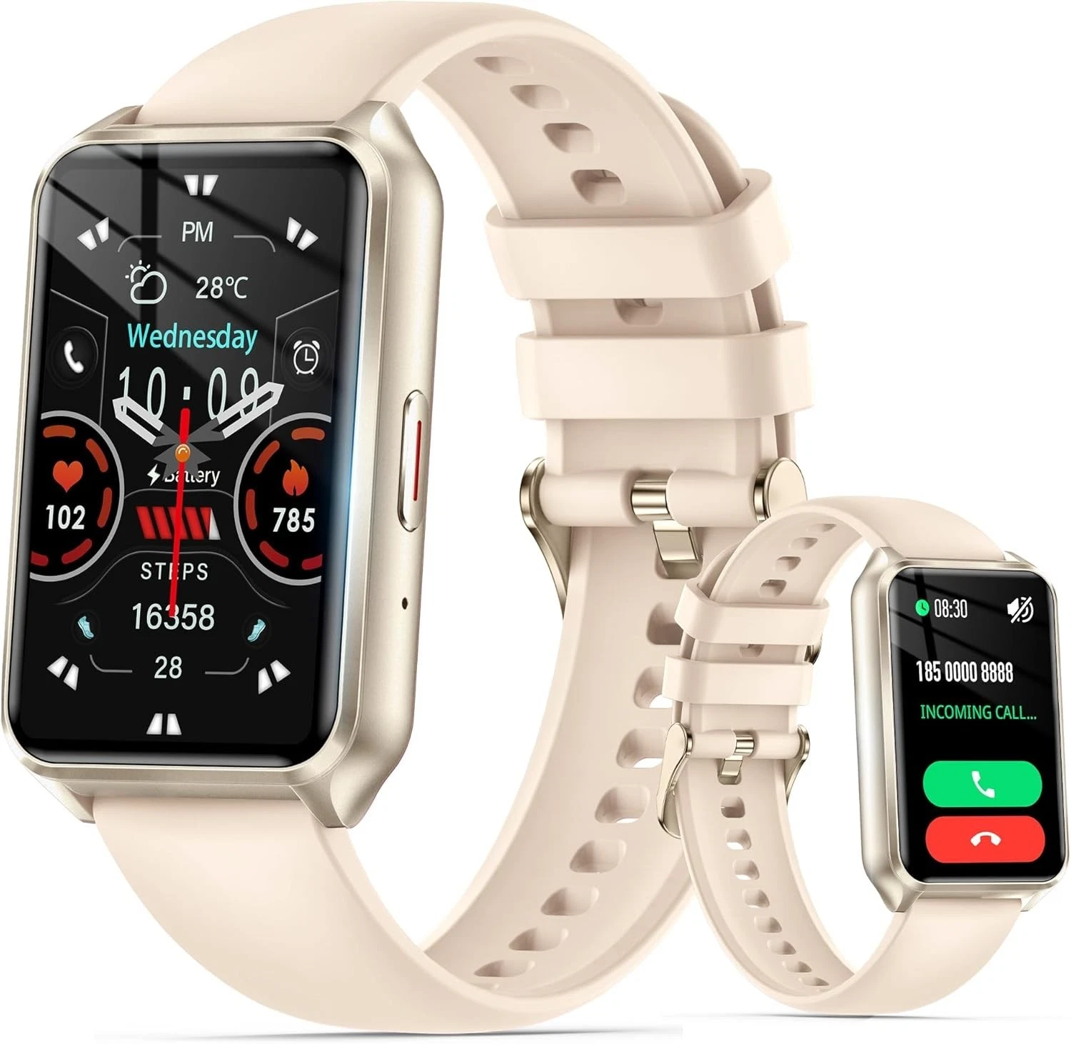 Fitness Activity Tracker Watch as Fitbit Heart Rate Monitor Pedometer for Women