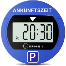 Elektronische Parkscheibe KBA Zulassung Digital blaue Automatik Parkplatz Uhren