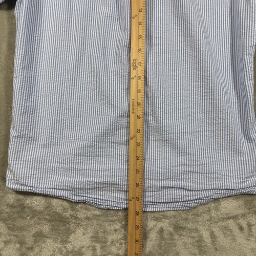 Polo Ralph Lauren Button Down Shirt Mens S Blue RL Untucked Fit Preppy Textured - Picture 8 of 10