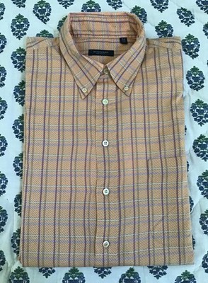 BURBERRY London Men's Size XL Button Down Dress Shirt Long Sleeve Made In USA