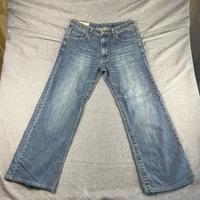Buffalo Jeans Mens 34 Blue David Bitton Straight Cut Sonic Casual Office Zipper