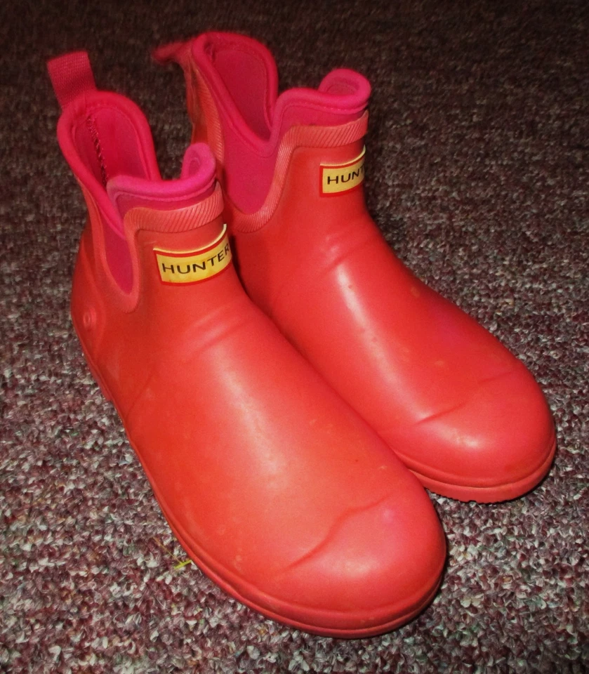 Botines impermeables de goma rosa HUNTER para mujer talla 9 nuevos sin etiquetas Foto 2 de 4