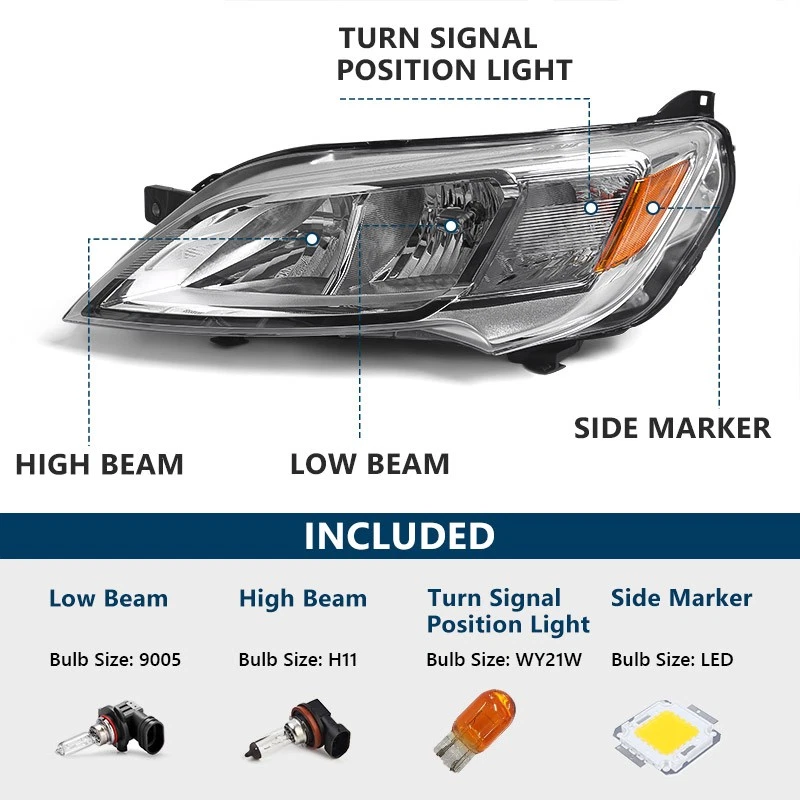 For Ram Promaster 2023-2026 Halogen Headlight Headlamp Driver Left Assembly - Image 3 of 4