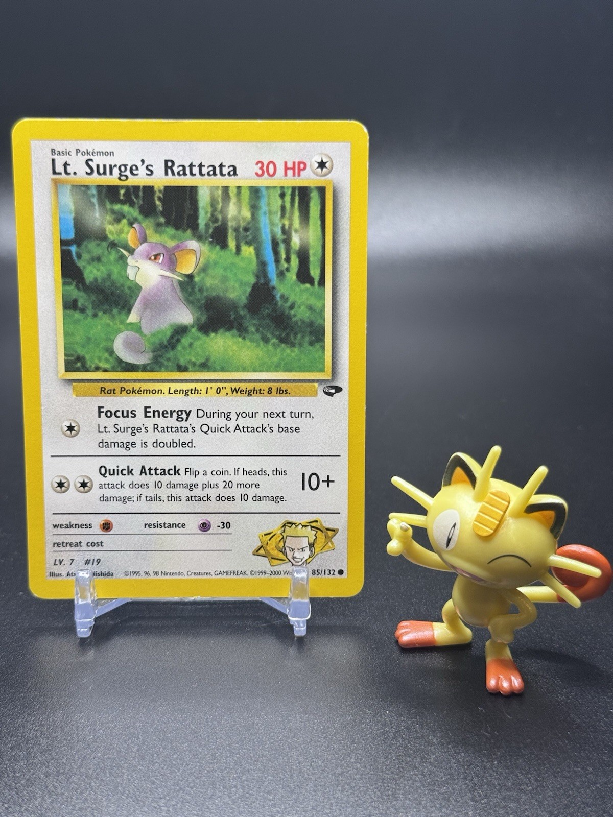 Lt. Surge's Rattata 85/132 Pokemon Gym Challenge Regular - LP