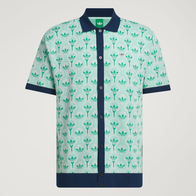 adidas Originals knit polo shirt White Clear Mint KB3790 Japan