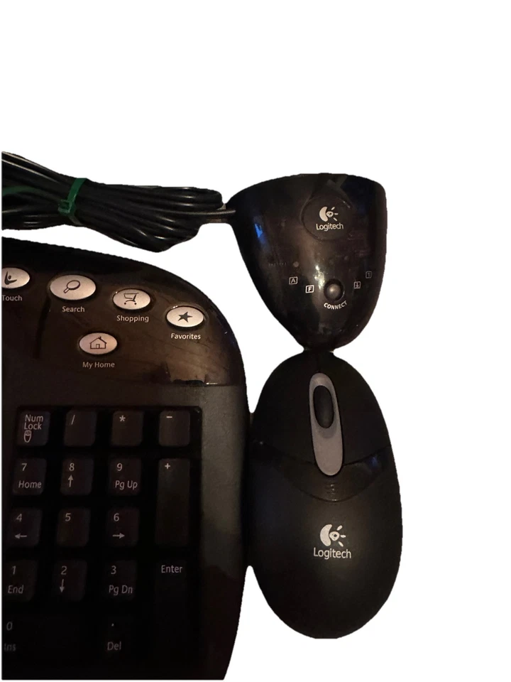 Logitech LX 300 Ergonomic Cordless Desktop Keyboard Mouse 2004 - Image 4 of 4