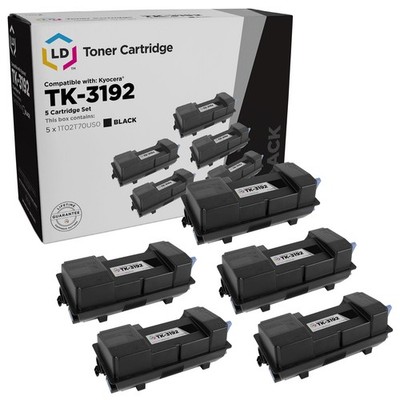 LD Compatible Kyocera Mita TK-3192 Black Laser Toner 5-Pack for ECOSYS P3060dn