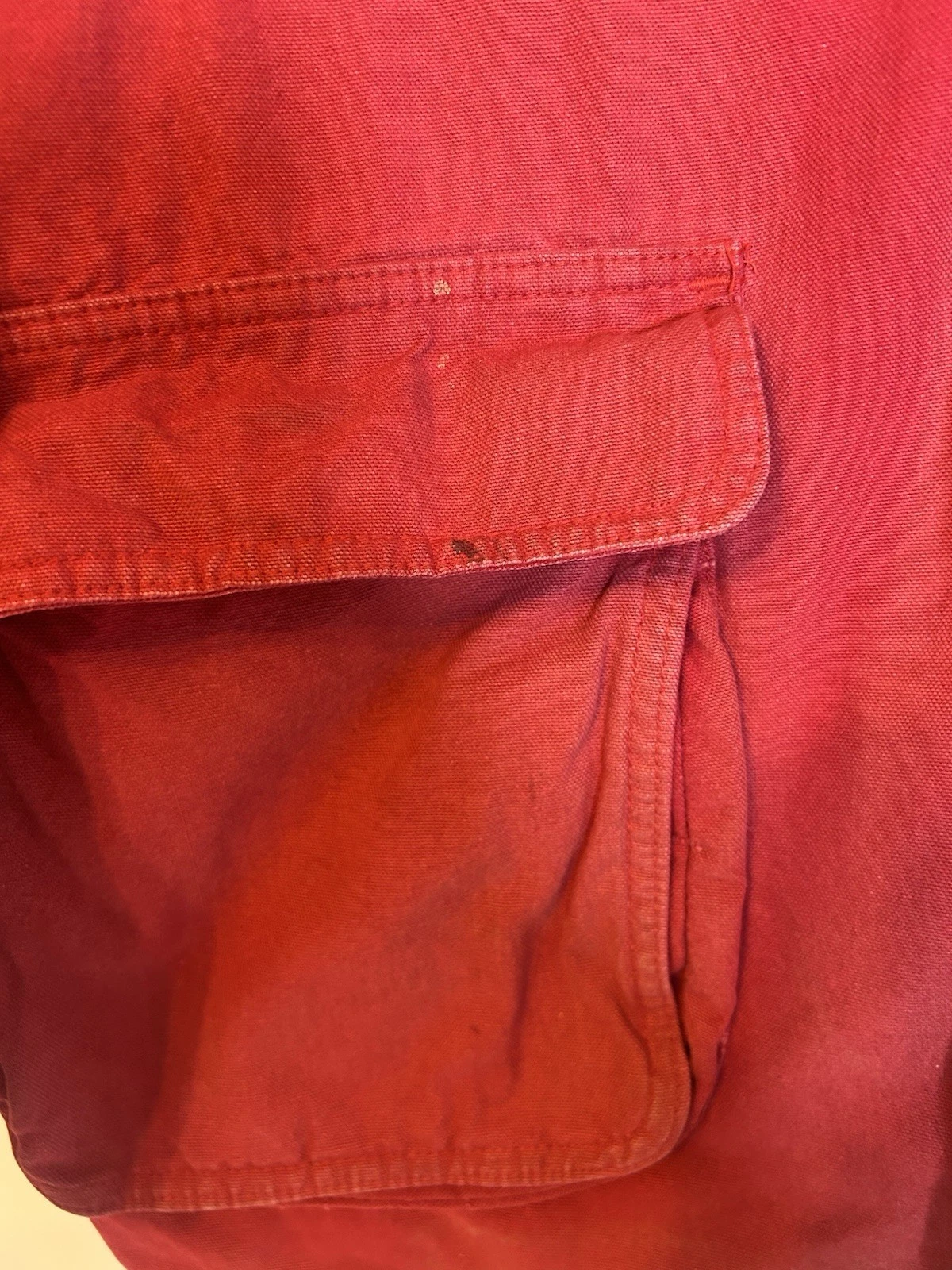 90s Marlboro Country Store Vintage Men's Red Cotton Canvas Field Jacket Plaid L image 9