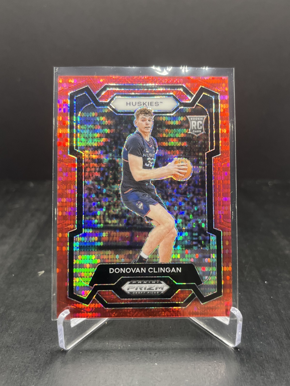 2024 Panini Prizm Draft Donovan Clingan RC Rookie Red Pulsar 243/299 #95