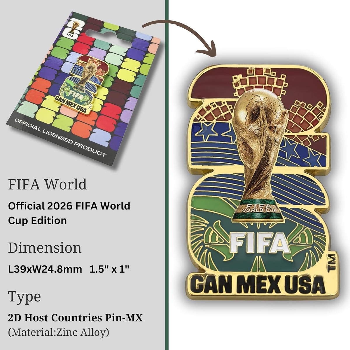 Official FIFA World Cup 2026 Edition Specialty Pins - Historical