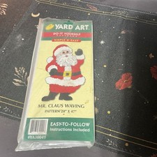 Yard Art Do it Yourself Patterns Mr. Claus Waving 28 X 47 NEW