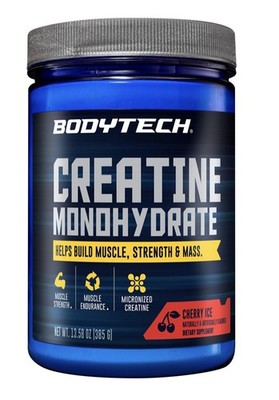 BodyTech Creatine Monohydrate Powder Micronized Cherry Ice 13.58 oz 55 Serv