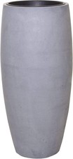 Pflanzkübel OPUS Fiberglas 37x37x80 cm Beton-Design grau Rund