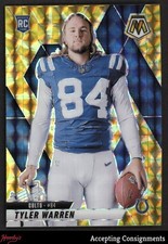 2025 Panini Mosaic Mosaic Variations Reactive Yellow #281 Tyler Warren RC ROOKIE