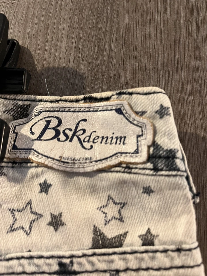 Short BSK étoiles – Jean bleu/blanc – Taille 34 (XS) – Été – Urbain - Photo 3/4