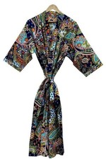 Cotton Paisley print Kimono, 100 Cotton kimono, Indian Kimono Robe, Soft Robe