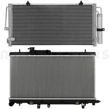 For 2002-2006 2007 Subaru Impreza Aluminum Radiator & AC Condenser Cooling Kit
