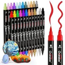  Acrylic Paint Markers, 24 Colors Paint Pens Acrylic 1 Count (Pack of 24)