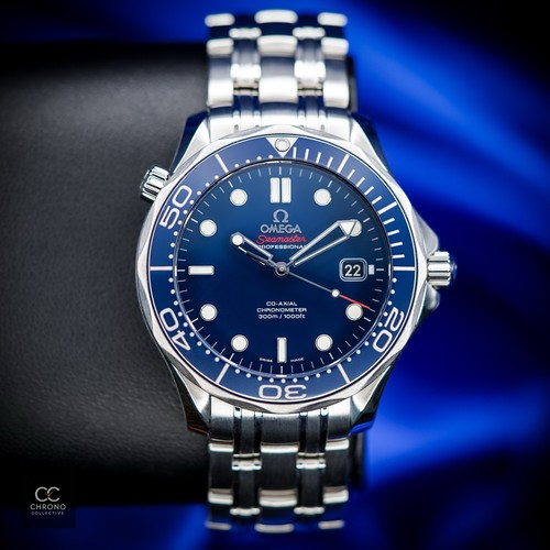 Omega Seamaster Diver 300M 212.30.41.20.03.001 41mm Steel Blue Dial Box Papers