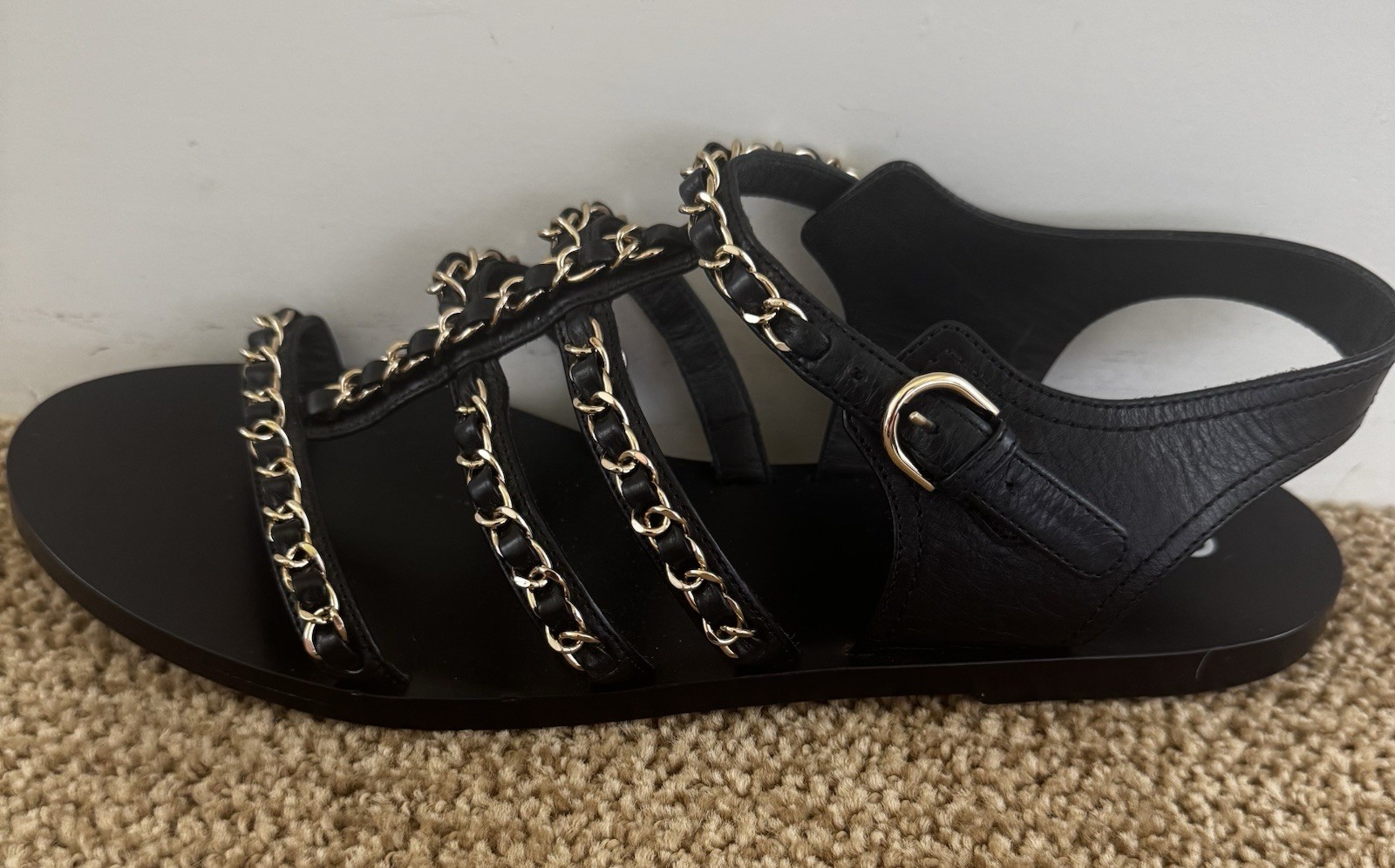 CHANEL Interlocking CC Logo Gladiator Open Toe Sa… - image 13