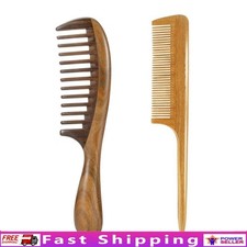 Natural Sandalwood Combs Set Anti-Static Hair Combs Thick Hair Styling New