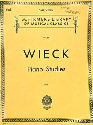 (USED BOOK) Wieck Piano Studies - Vol. 66