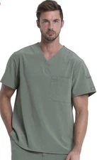 NWT Dickies EDS Essentials Men V Neck Scrub Top M DK635 OLV Olive
