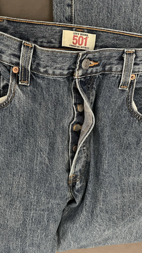 Vintage LEVI'S Strauss & Co 501 Jeans Mens 38X30 Button Fly Straight Leg - Picture 13 of 18