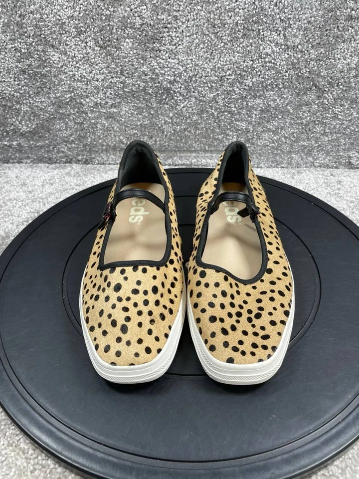 Keds Planos Mujer Talla 9 M Mary Jane Cuero Marrón Puntera Cuadrada Hebilla Ajustable Foto 4 de 4