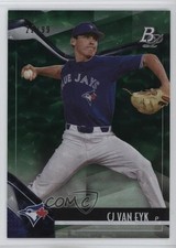 2021 Bowman Platinum Top Prospects Green Icy Foil 22/99 CJ Van Eyk #TOP-85 9bp