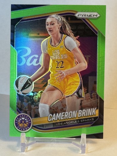 2025 Panini Prizm WNBA #87 CAMERON BRINK Lime Green /225 Los Angeles Sparks