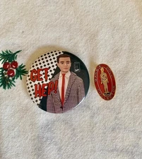 Vintage Barbie Doll Pin & 1989 Ken Doll Get Hep Pin Excellent Conditions