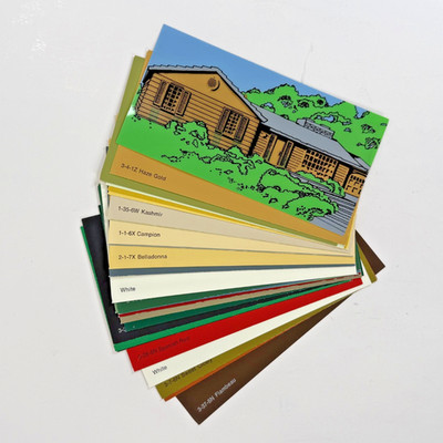 RARE Vintage Design 1970s Pre-Viewed Exterior Color Schemes House Painting Cards