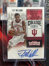 2016-17 Panini Contenders College Ticket Troy Williams #160 Auto Rookie Indiana