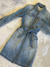 MARC JACOBS L/S Denim Self-Belted Dress Indigo Blue Size 4 MJ0426059