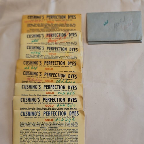 Cushing's Perfection Dyes Lot of 9Assorted Colors Vintage NOS Dyeing