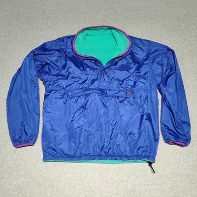 VTG Patagonia Glissade Jacket Mens M Fleece Anorak Reversible 80s Made in USA