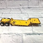 Vintage Tonka Toy Yellow Flatbed Trailer 8 Inch Metal Truck Lowboy Collectible