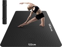Hapbear Yogamatte XXL 183Cm X 122Cm, Rutschfest, TPE Material, Gymnastikmatte