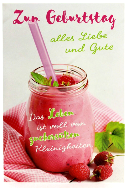 B+C Geburtstagskarte Spruch Zucker Karte Geburtstag GlüCkwunschkarte GrußKarte-image