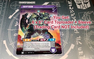 Transformers TCG 6x8 Toploader + Sleeve Trypticon Metroplex Omega Fort Max Titan | eBay Transformers TCG 6x8 Toploader + Sleeve Trypticon Metroplex Omega Fort Max Titan | eBay