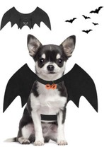 Dog Or Cat Halloween Bat Costume With Pumpkin Bells  Leash - Sz Medium - New