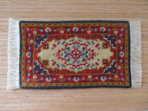 Artisan Needlepoint Petit Point Wool Rug Carpet 3.5x6.7 Dollhouse ...