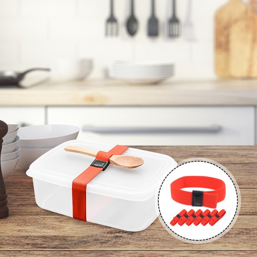 UPKOCH 30pièces Sangles Élastiques Pour Boîte à Bento Bandes De Fixation Accessoires De Boîte à Déjeuner Colorées Pratiques Et Pour École Et Pique