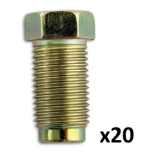 20 x Brake Pipe Nut Nuts 10mm x 1mm Long Male M10 Fitting 3/16 Brake Pipe Steel