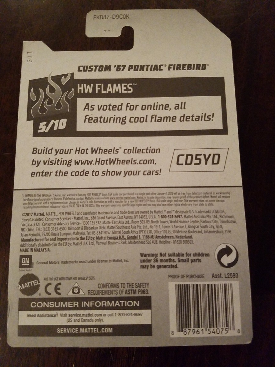 Hot Wheels 2018 Custom '67 Pontiac Firebird ZAMAC HW Flames #5/10