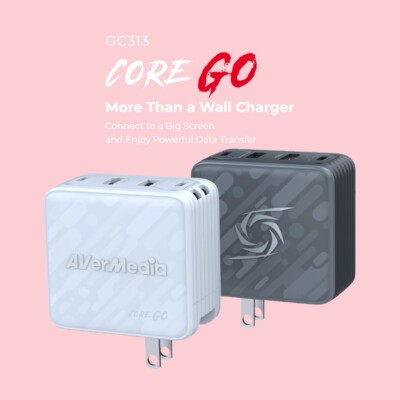 AverMedia Core Go Portable Charger Steam Deck Dock Series (Black/White)