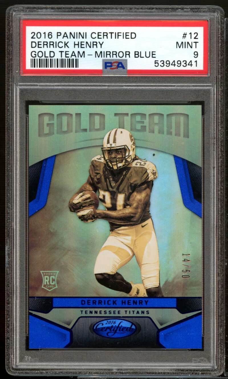 Derrick Henry Panini Certified Gold Team #12 Mirror Blue