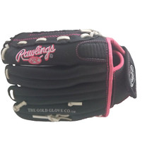 Rawlings Baseball Glove 11 1/2inch RHT FastPitch Softball WFP115 Black/Pink